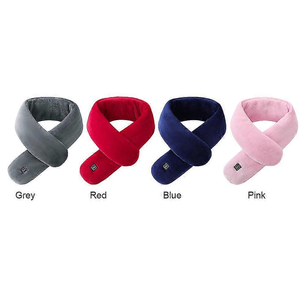 Men Women Winter Warm Neck Wrap Solid Electric Heated Scarf Cycling USB Powered