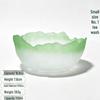 Gold Rim Lead-Free Crystal Salad and Dessert Bowl Set with Hammered Texture