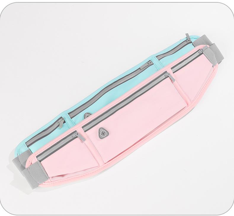 Ultra-Thin Waterproof Lycra Waist Bag with Reflective Zipper for Running