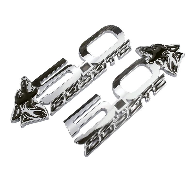 2Pcs New 3D Metal 5.0 Coyote Mach Logo Badge Emblem Decals Sticker For Mustang Dark Horse Shelby GT GT350 GT500 Accessories