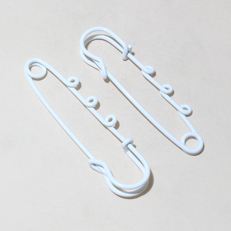 10pcs Crafts Safety Pins Brooch Metal Sewing Pins 61x17mm Clothes Pins with 3 Loops for Tags DIY Jewelry Making Accessories