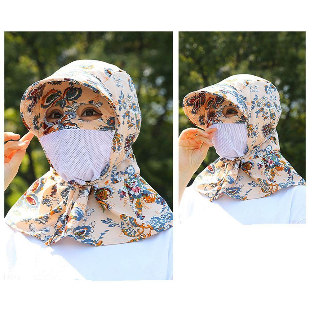 Breathable Mesh Full Wrap Sun Hat Big Brimmed Wide Brim Sunscreen Hat  Summer Season