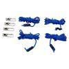 4pcs Rope Tightening Tools Rope Tensioner with Locking Buckle Blue Cord Carry Bag Paracord Adjusters for Outdoor