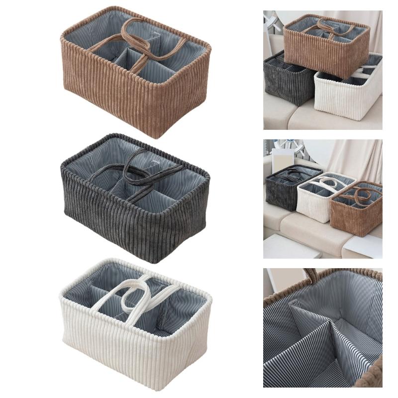 Multipurpose Fabric Storage Basket For Toy Clothes Books Multi-Compartment Organizer Modern Home Decoration