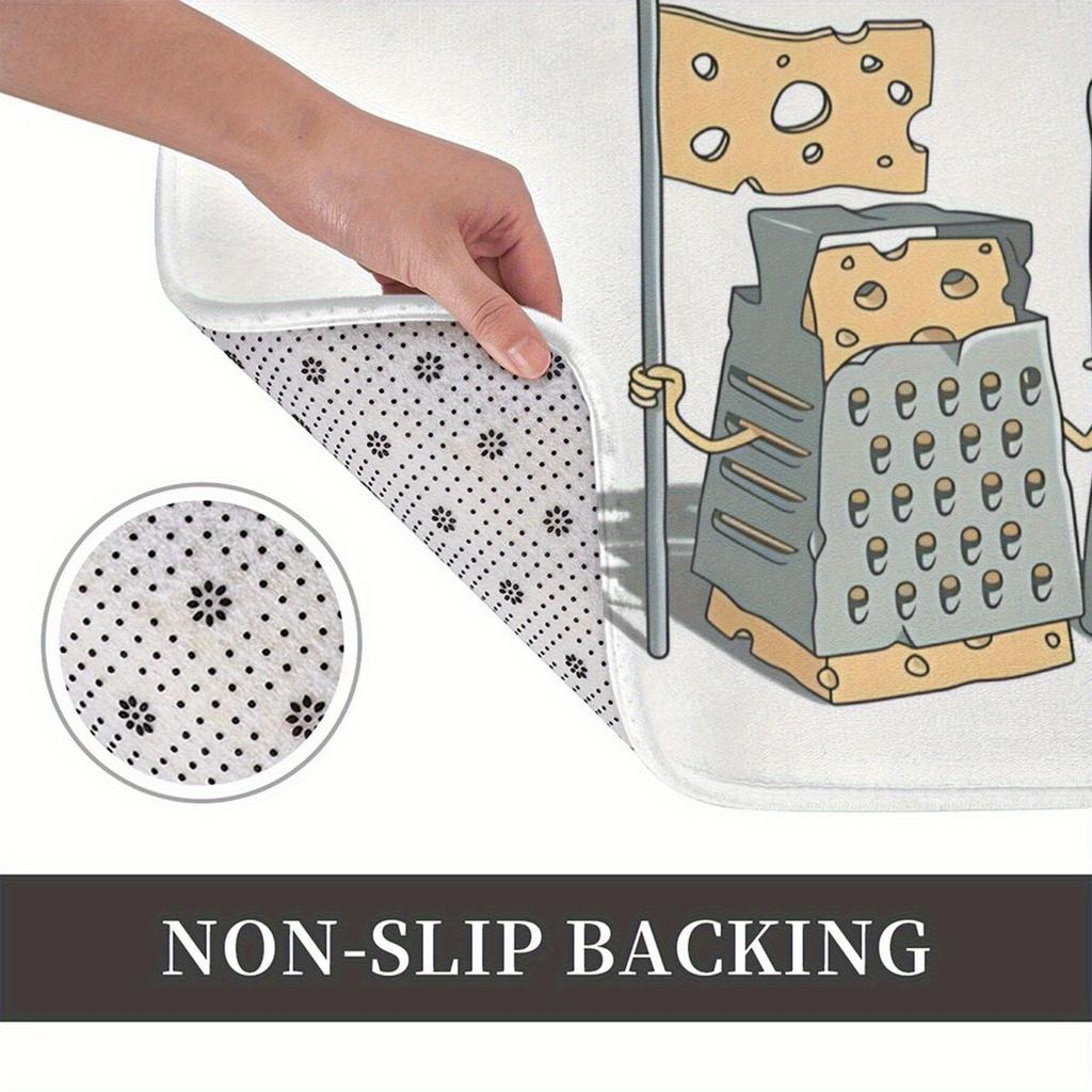 A Non-Slip Door Mat, Rectangular Polyester Welcome Mat, Machine Washable, Lightweight, Suitable for Living Room, Kitchen, Corrid