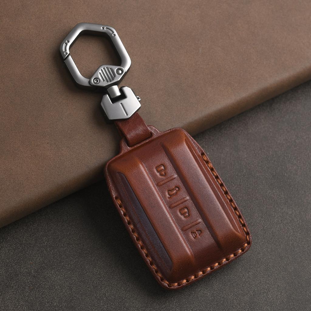 Genuine Leather Protector for Great Wall Gwm Wey Tank 300 500 Tank300 Tank500 Key Case Cover Fob