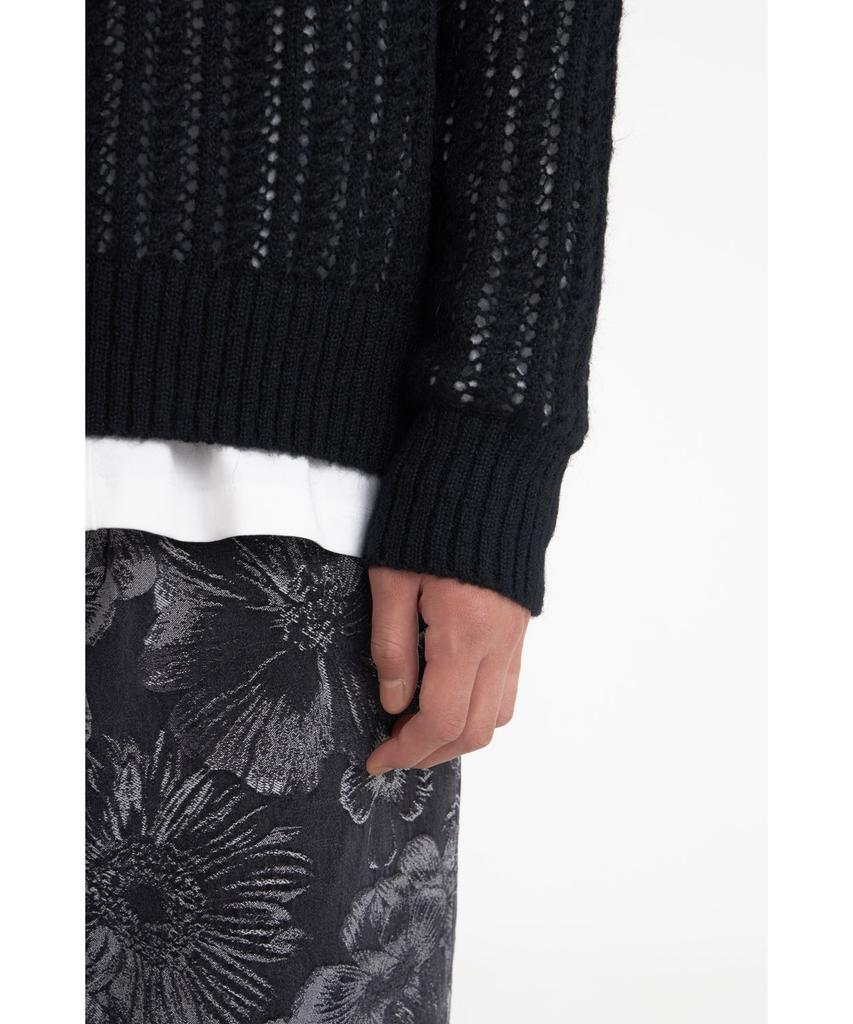 YOUTH Meshed Mohair Sweater_Black
