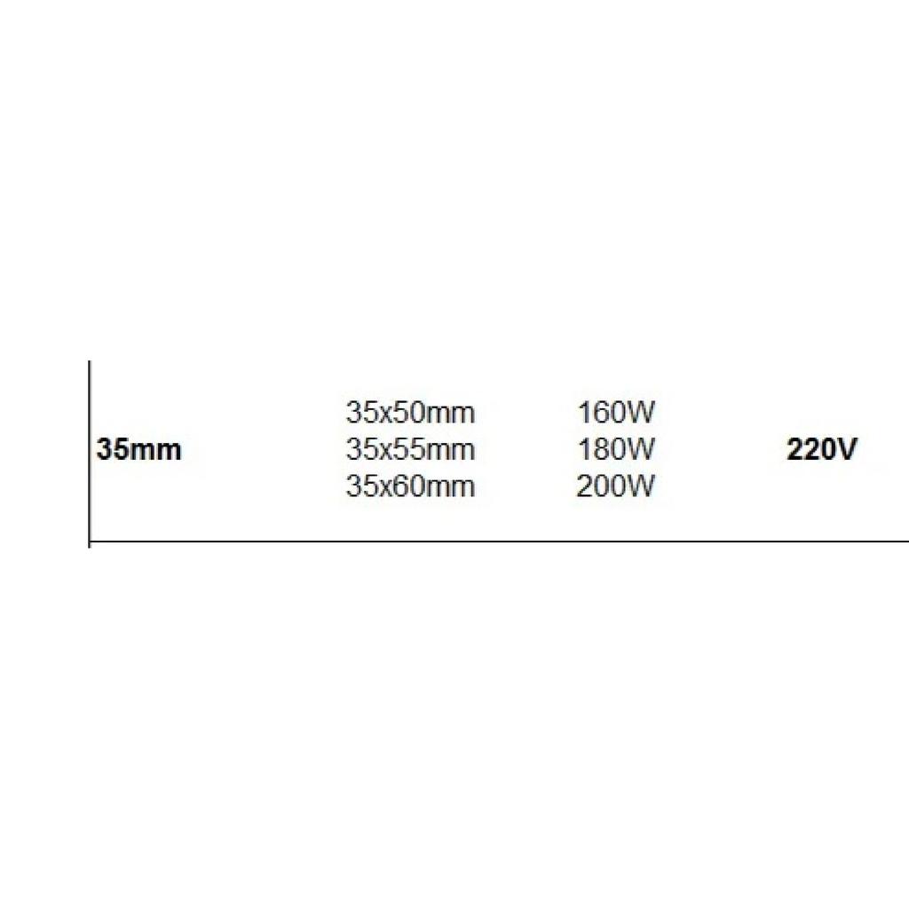 Pásmový keramický ohřívač 90mm vnitřní průměr 50/55/80/90/100mm výška Nerezová ocel Elektrický topný prvek pro elektronická zařízení