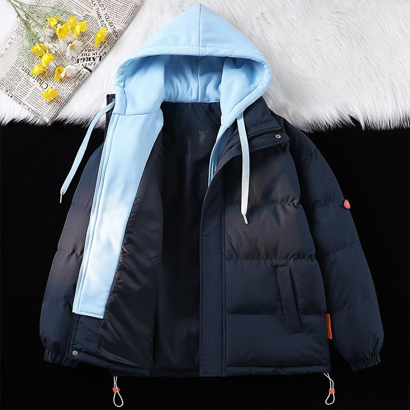 Down Cotton Jacket Men's Winter New Thickened Cotton Jacket Loose Plus Size Padded Jacket Cotton Jacket