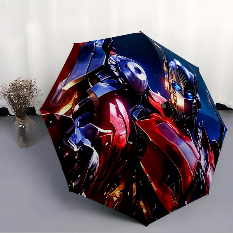1pc Transformers2 Umbrella, Sun Protection, And UV Shielding. It Has Eight Sturdy Ribs for Outdoor Use And Perfect Gift