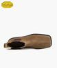Firenze Atelier [Vibram] Center Cut Square Toe Suede Walker Sole Chelsea Boots 5706-Qs [Mid Brown]