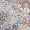 Tomoni Embossed Cute Cartoon Rabbit Nail Art Stickers