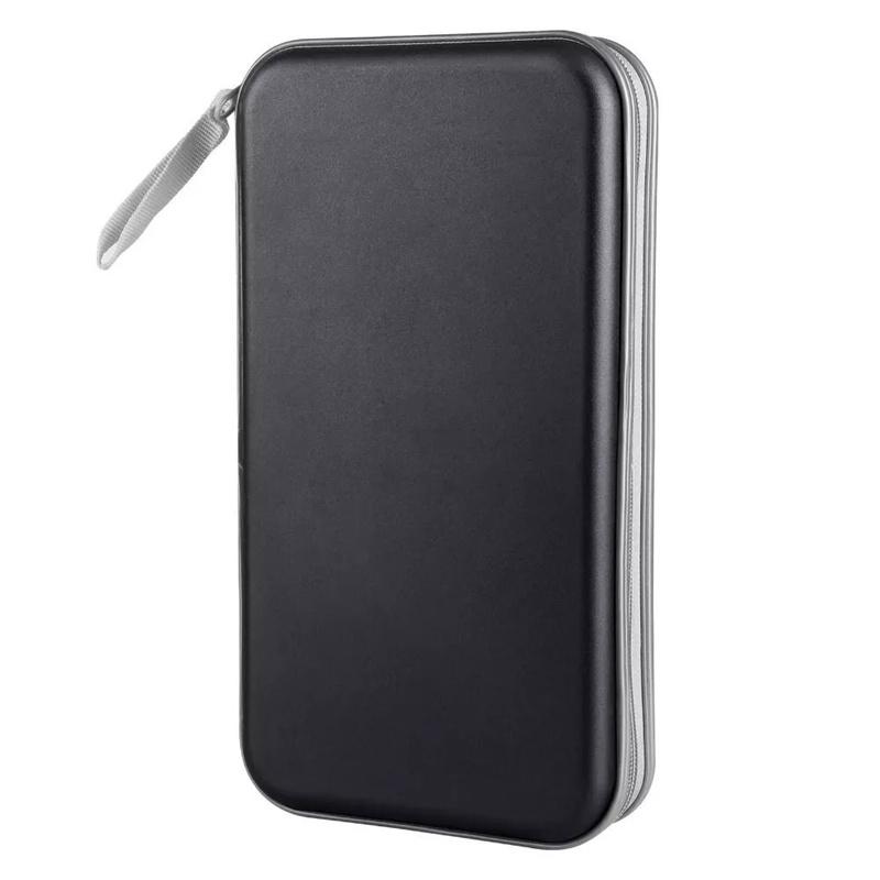 

80 листов чехол для CD DVD чехол для хранения дисков держатель для CD конверт бумажник альбом жесткая коробка пластиковая упаковка диск DVD диск упаковка чёрный