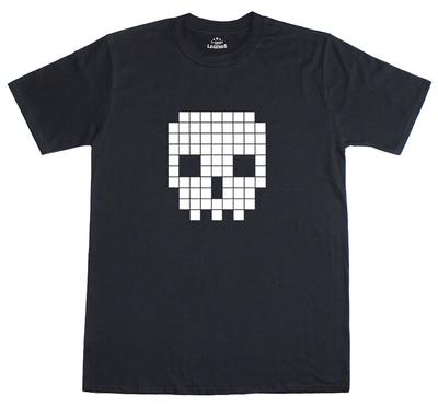 Bit Retro Gamer Geek Novelty Pixel Skull Preshrunk Tee Unisex T-Shirt