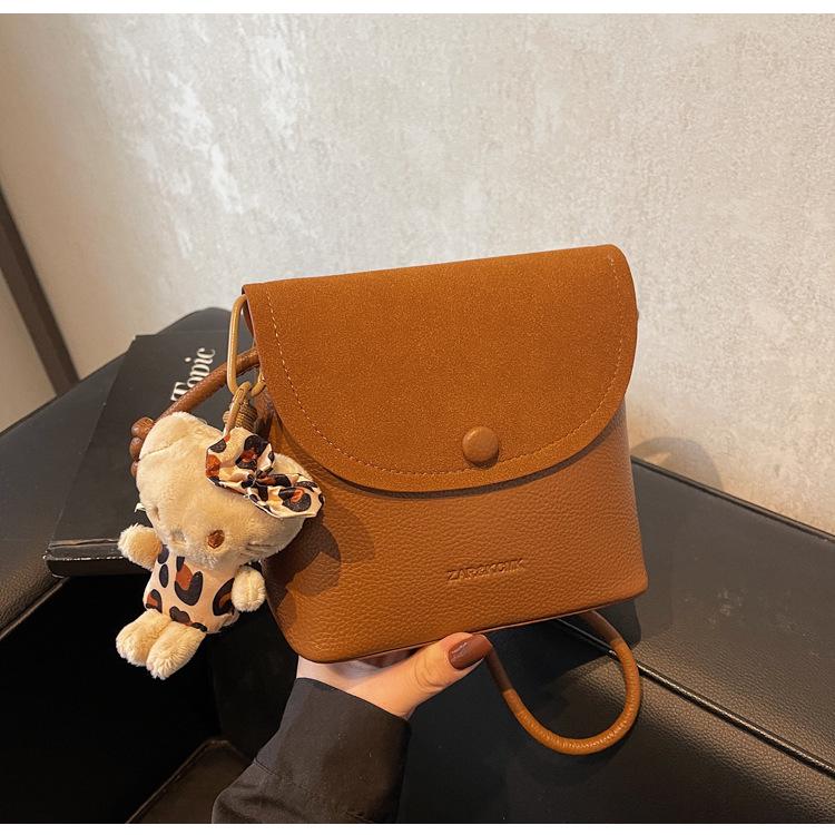 

2025 New Autumn Retro Frosted Women s Small Square Bag - Versatile Fashion Crossbody/Shoulder Bag светло-коричневого