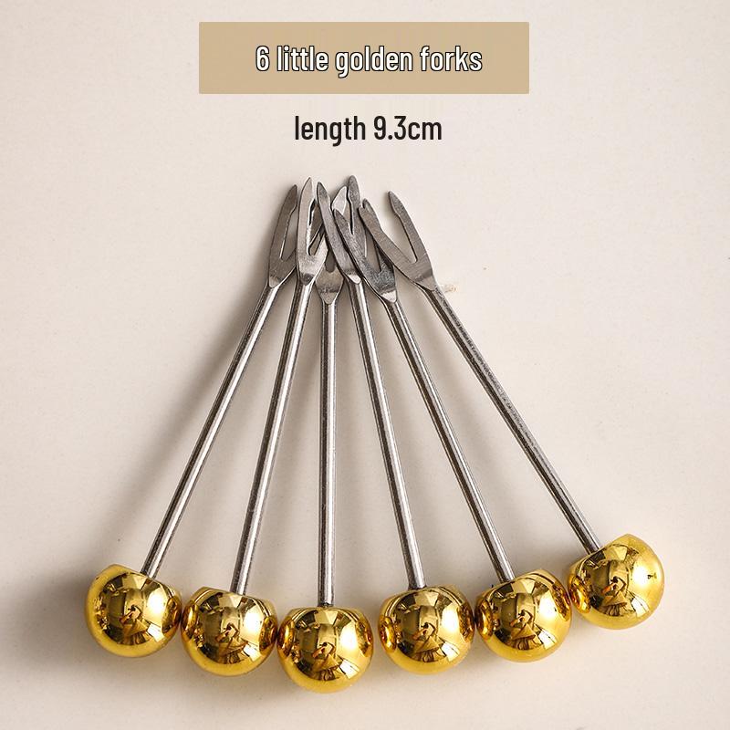 Zestaw widelczyków do owoców ze stali nierdzewnej dla dzieci - Wykałaczki deserowe ze słoiczkiem do przechowywania