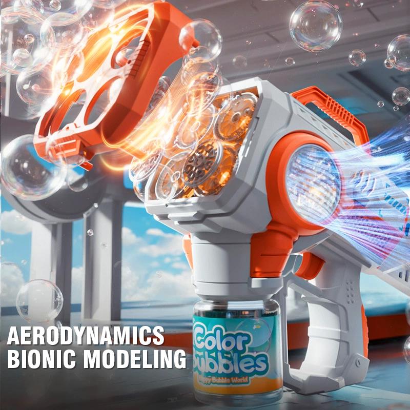 Party Gifts Fully Automatic Electric Bubble Gun with Light Blower Soap Blowing Machine Toy Wedding Outdoor Beach Toys for Adults