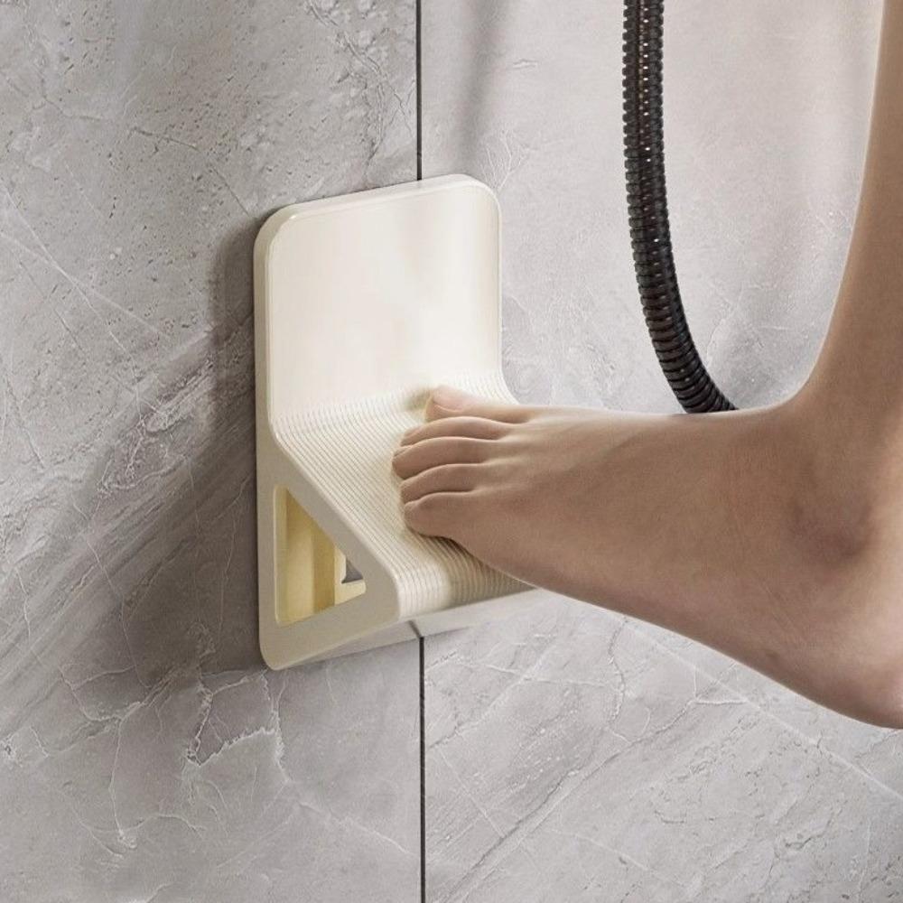 Wall Mounted Shower Foot Rest Punch-free Shower Footstool Bath Stool Bathroom Foot Pedal  Hotel