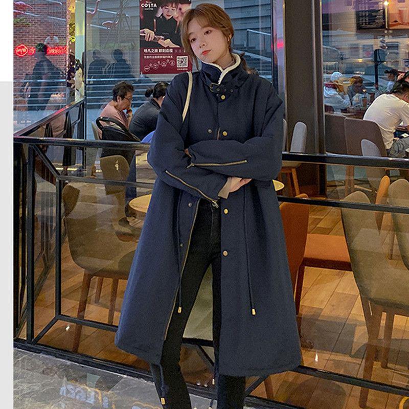 Women's Plus Size Long Velvet Padded Parka - Thick, Warm, Plush Winter Windbreaker
