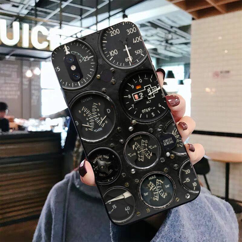 Aviation Aeroplane Helicopter Cockpit Instrument Phone Case for Xiaomi Mi 5 6 8 9 10 Lite Pro SE Mix 2s 3 F1 Max2 3