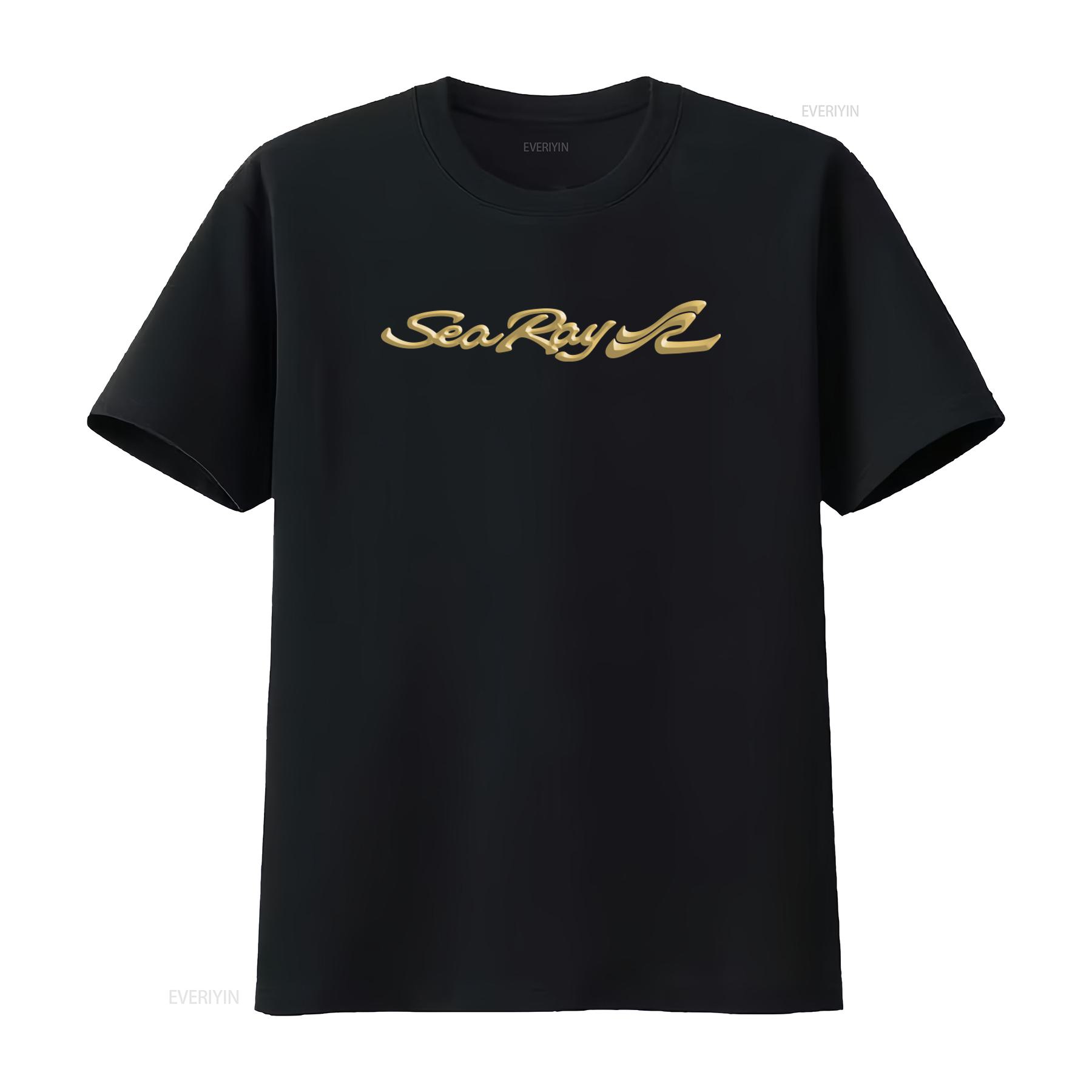 

SeaRay Logo Power Boats Yacht Mens Black T Shirt S M L XL 2XL NEW Stylish Design vintage Washed Breathable homme 4XL