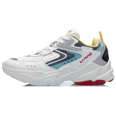 Zapatillas de Running de Caña Baja Li Ning Space Classic con Absorción de Impactos para Mujer, Zapatillas Deportivas Blancas Grises AGCR332-5