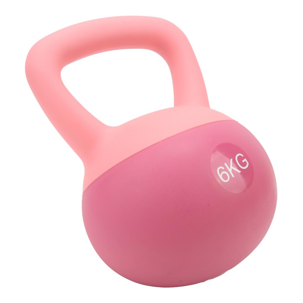 Kettlebell 6kg Peach Pink Strength Training Home Exercise Fitness PVC Soft Kettlebell Weight