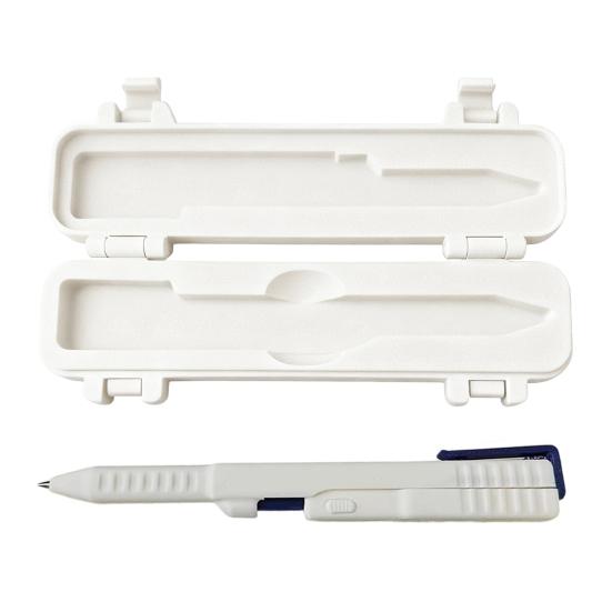 Ballpoint Pen 3D Printed Tactical Slide Action Pen Lightweight Durable PLA Body Smooth Gel Ink Refillable Writing Tool