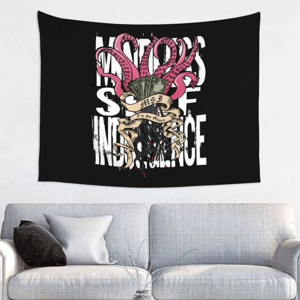 Msi Mindless Punk Rock Self Indulgence Jesus Tapestry Home Decor Hippie Wall Hanging Electro Tapestries for Living Room