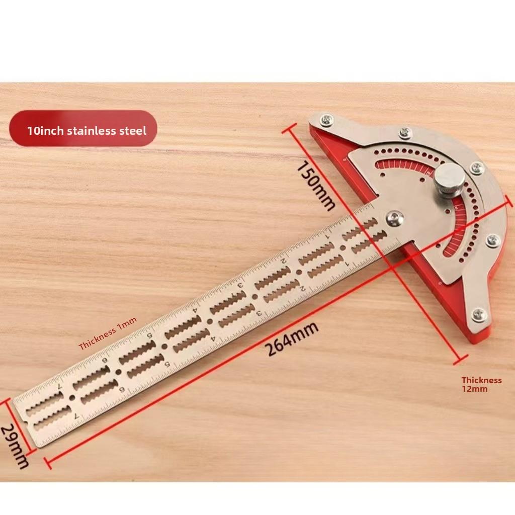 10/15/20 Inch Woodworkers Edge Ruler Stainless Steel Protractor Precision Carpenter Measuring Tool Woodworkers Edge Ruler