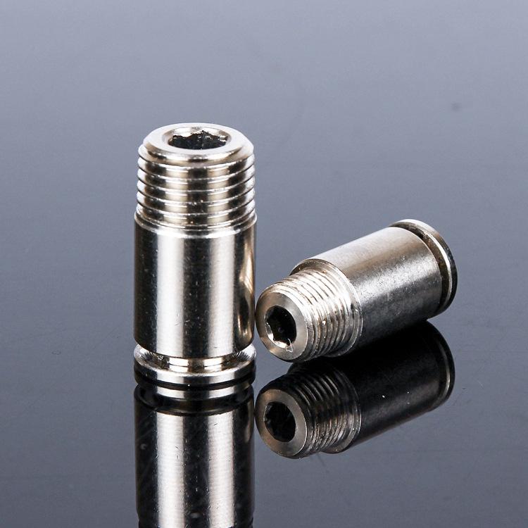 Copper Nickel-Plated Quick Connect Hex Socket Fitting TKC-POC Pneumatic Fitting 4 6 8-01 02 03
