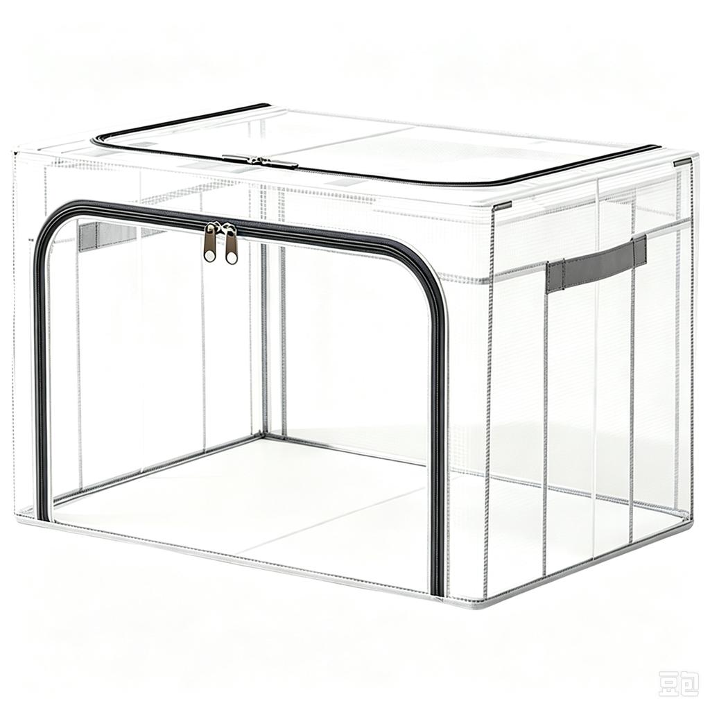 Clear Storage Box Large Capacity Foldable,- and for Home Closet - /66/80/110L