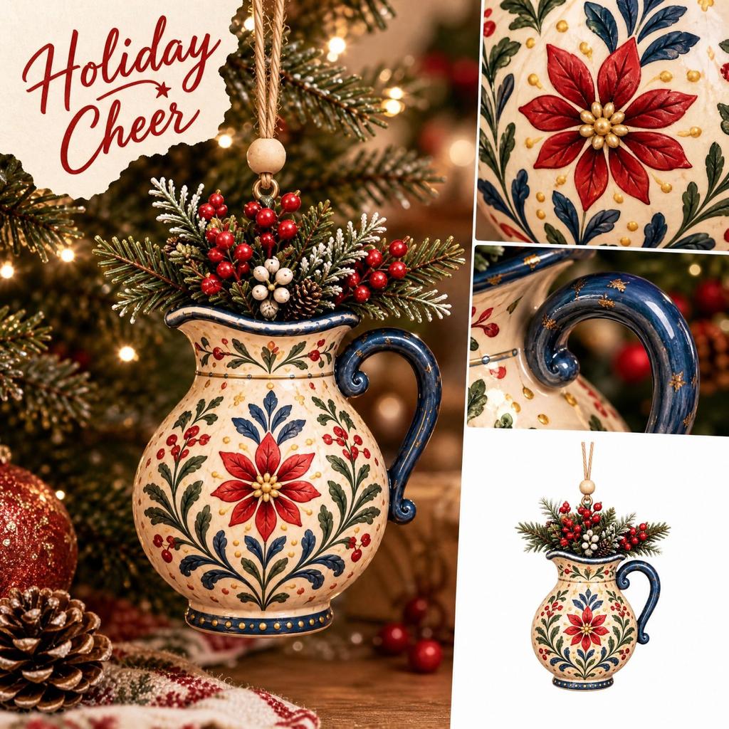 Christmas Tree 2D Acrylic Ornament for Holiday Home Decor and Christmas Display