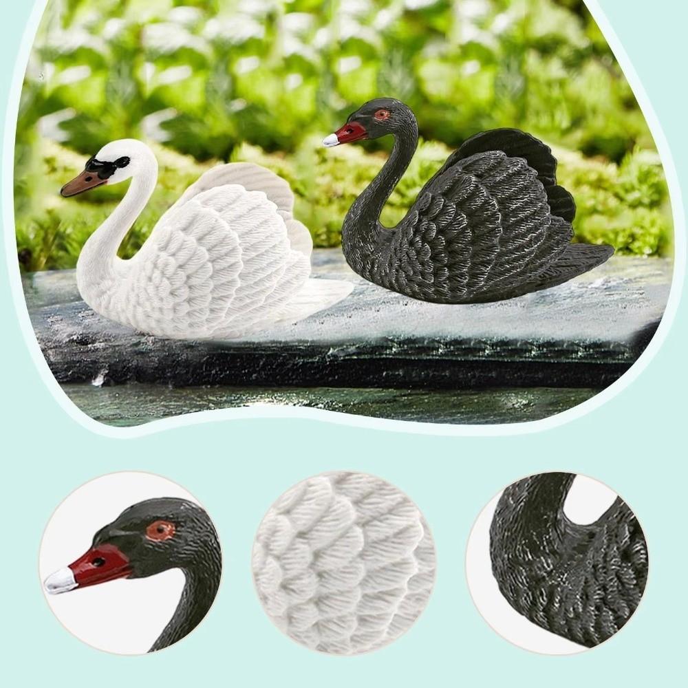 Plastic Swan Figurine Realistic Appearance Bird Figurine Animal Figurine  Bird Lover Collection