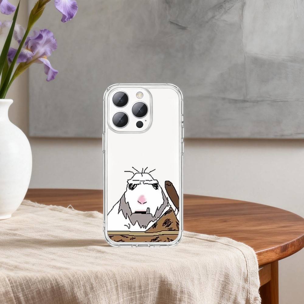 H-Hamster Caveman-N Phone Case For iPhone17p 16 15 14 13 12 11 Mini Pro Max Plus Transparent Cover