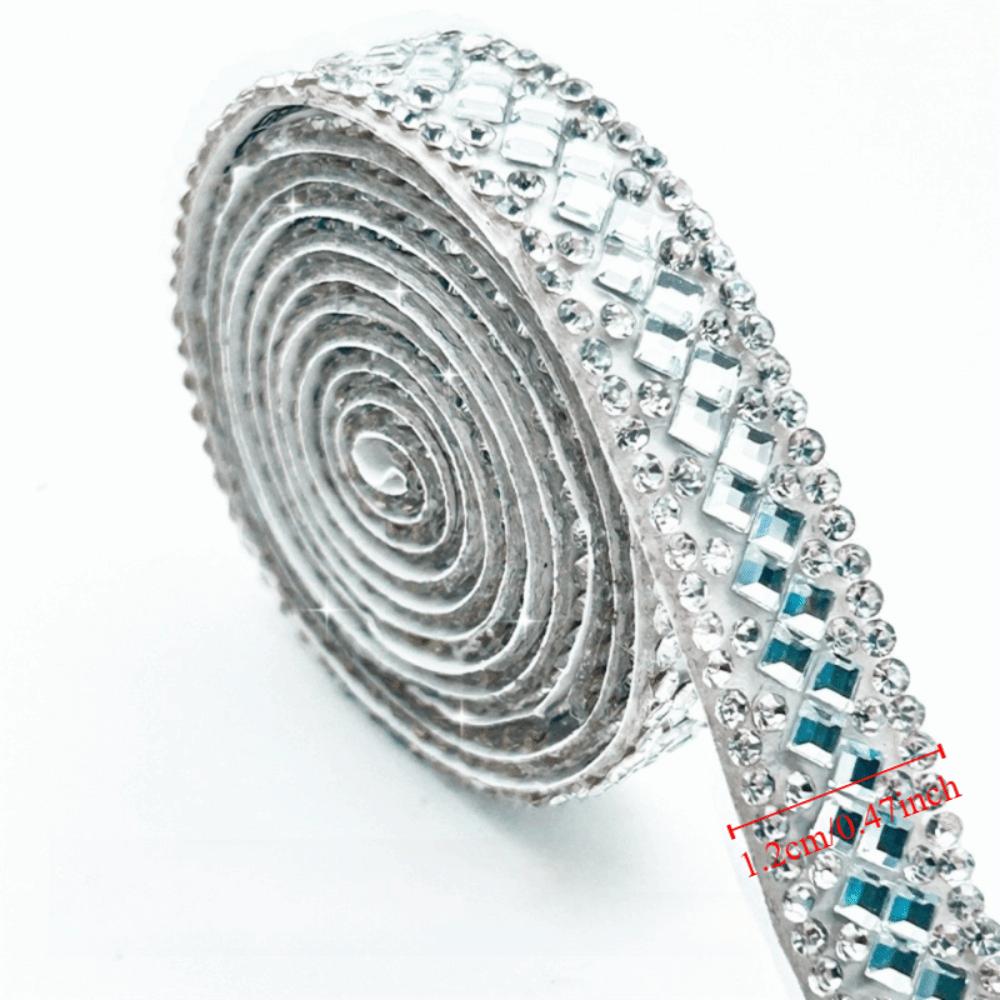 3 Yards Self Adhesive Rhinestone Strip Flexible Shiny Rhinestone Tape DIY Decoration Decorative Apparel Accessory Shoes Decor
