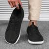 Men's Wide Toe and Bare Foot Shoes Simple, Breathable Comfortable Hiking Shoes Breathable Black Sports Shoes Women's Flat Bottom