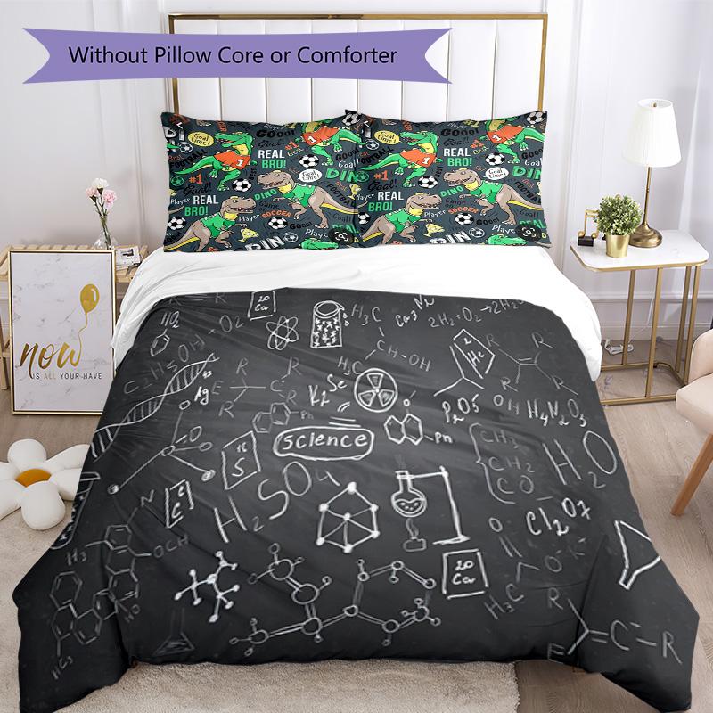 Fußball Bettwäsche Set Atmungsaktive Bettbezüge mit Kissenbezügen Dekorative Bettwäsche für Schlafzimmer Heimdekoration Geburtstagsgeschenk