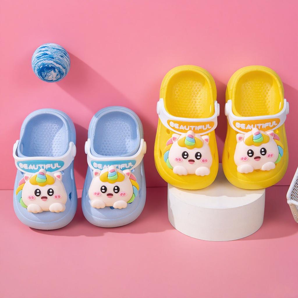 Children's summer slippers for girls and babies, indoor soft-soled non-slip cartoon cute sandals, boys' beach clogs