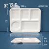 Jingcai Qiyuan White Melamine Canteen and Fast Food Dinnerware