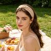 Women Headband Twist Knotted Design Anti-Slip Design Comfortable Fit Wide-Brimmed Hair Hoop Hair Accessory