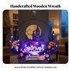 Halloween Wreath with Timer Festive Lighted Reusable for Window