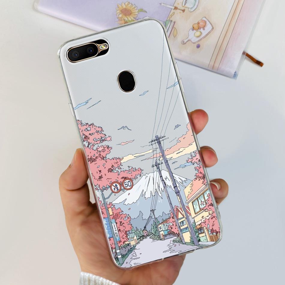 

For OPPO A5S Case Cute Pattern Soft Silicone TPU Cover Cases For Oppo A5Ss AX5s A 5S CPH1909 CPH1920 CPH1912 Phone Shell Bumper OPPO A5s (AX5s) Яскраво-рожевий