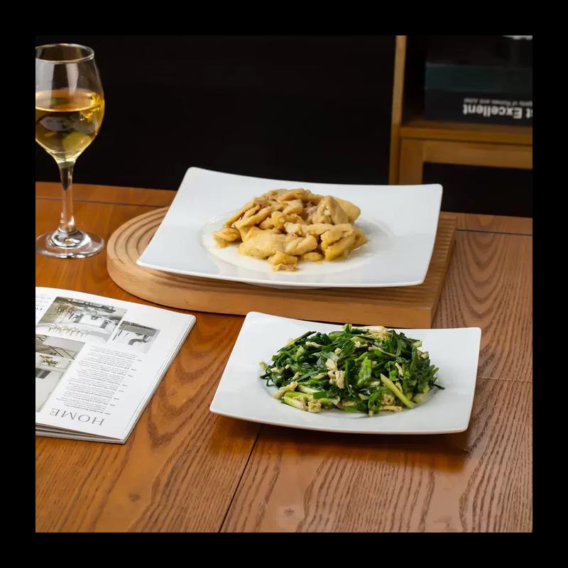 NHZHIW White Porcelain Deep Plate