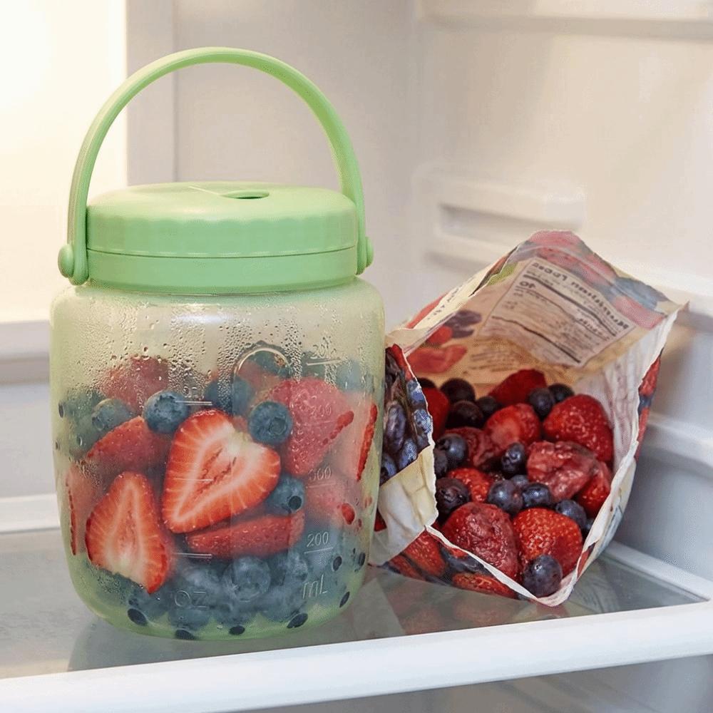 Leak-Proof Silicone Food Storage Containers Large Caliber Heat Resistant Food Airtight Bags with Handle Beverage Juice Cup