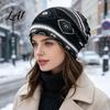 Vielseitiger Lässiger Haargummi Damen Geometrischer Druck Slouchy Hut Lässig Weich Dehnbar Totenkopfhut für Damen Mütze Warm Krebs Chemo Kopfbedeckung Outdoor