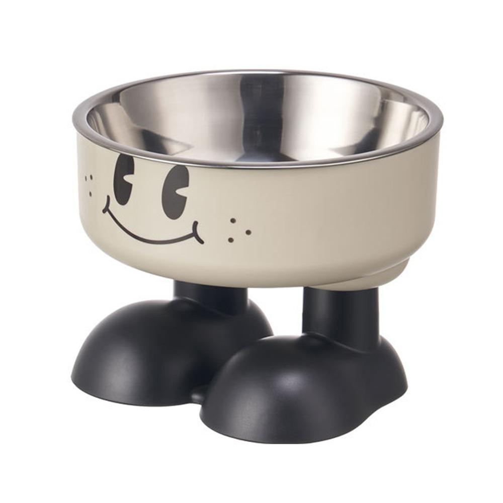 Simple Cartoon Cute Cat Food Bowl High-legged Large Capacity Pet Feeding Bowl Non-Slip Household Puppy Water Feeder Pet Supplies