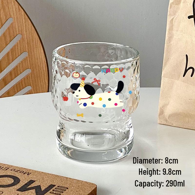 Stylish High-Capacity Glass Cup for Women - Cute Summer Design for Water, Coffee, or Milk