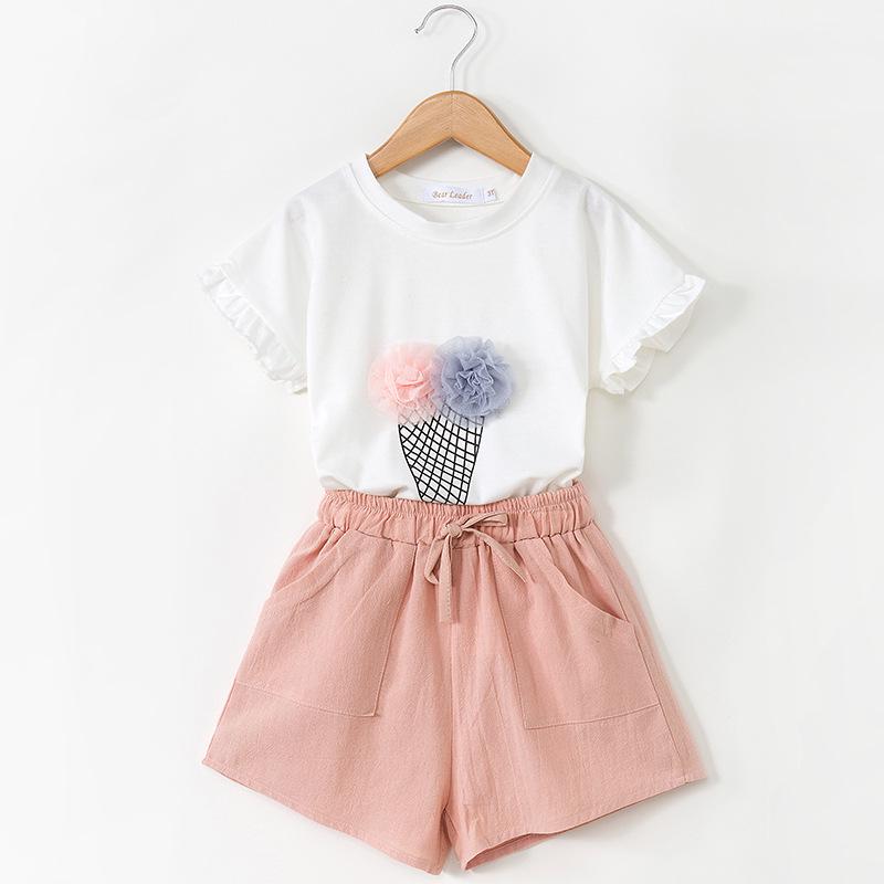 Girls Clothing Sets Summer Cotton Vest Two-piece Sleeveless Children Sets Casual Fashion Toddler Girls Clothes Suit Pants