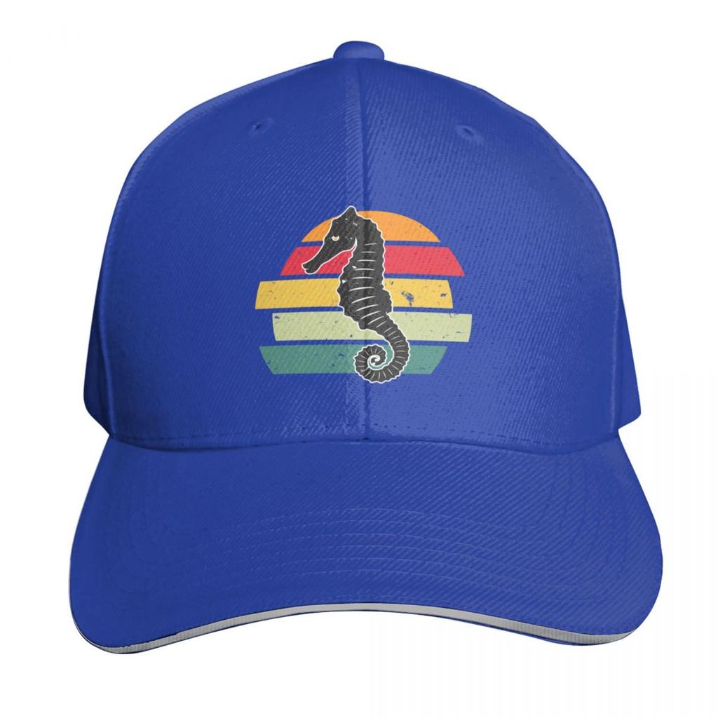 Retro Hippocampe Sunset Baseball Cap GentleUnisex Hat Fun Hats Mountaineering Rave FeUnisex Unisexs